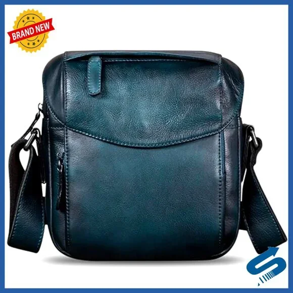 Genuine Leather Messenger Bag Crossbody Satchel Work Business Daily Purse